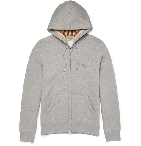 burberry zip up hoodie grey